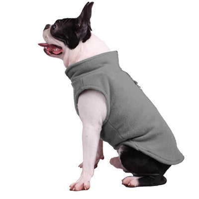 Chihuahua or Small Dog Fleece Jumper with D Rings For Leash Grey - My Chi and Me