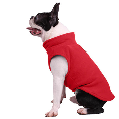 Chihuahua or Small Dog Fleece Jumper with D Rings For Leash Red - My Chi and Me