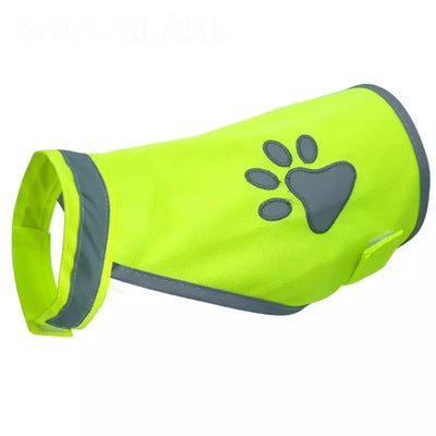 Hi Vis Fluorescent Yellow Reflective Breathable Road Safety Dog Vest