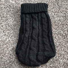 Small Dog Chihuahua Soft Black Cable Knit Puppy Jumper 5 SIZES Chihuahua Clothes and Accessories at My Chi and Me