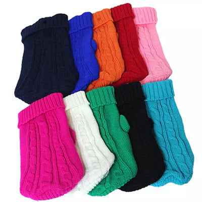 Small Dog Soft Cable Jumper Navy Blue 7 Sizes