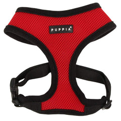 Puppia Soft Mesh Chihuahua Small Dog Harness A Red and Black 3 Sizes Chihuahua Clothes and Accessories at My Chi and Me