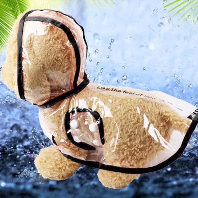Waterproof Rain Cape Style Raincoat for Small Dogs and Chihuahuas Black