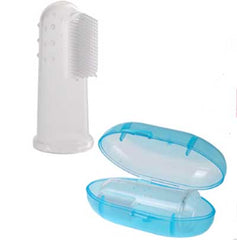 Chihuahua or Small Dog Finger Toothbrush Blue Case - My Chi and Me