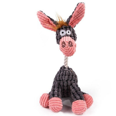 Donkey Soft Rope Squeaky Toy for Small Dogs