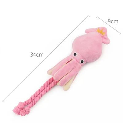 Super Soft Squid Rope Pull Dog Toy