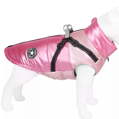 Trekker Sakura Small Dog Coat Inbuilt Harness Pink