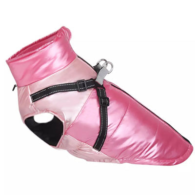 Trekker Premium Sakura Small Dog Coat Inbuilt Harness Pink