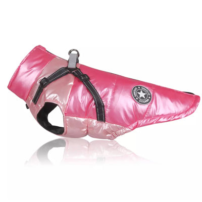 Trekker Sakura Small Dog Coat Inbuilt Harness Pink