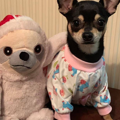 Chihuahua Small Dog Pyjamas Onesie Style Owls Horses Elephants Print Cotton Pink - My Chi and Me