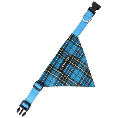 Urban Pup Blue Tartan Bandana for Chihuahuas and Small Dogs
