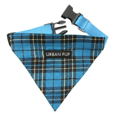 Urban Pup Blue Tartan Bandana for Chihuahuas and Small Dogs