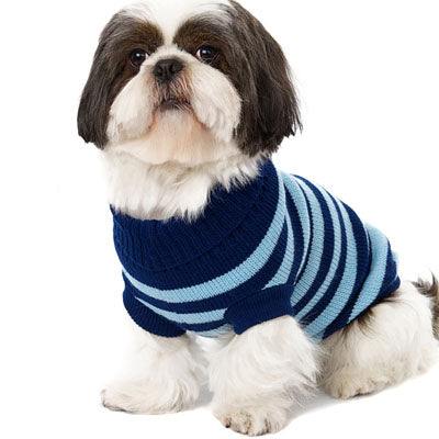 Urban Pup Chihuahua or Small Dog Oxford Blue Striped Jumper