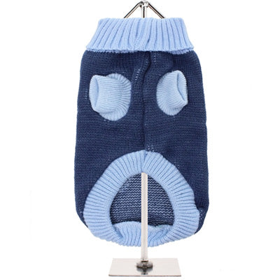 Urban Pup Chihuahua Small Dog Navy Blue and Sky Paw Jumper