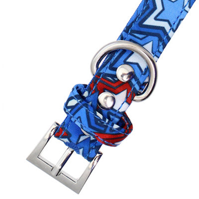 Hero Star Blue Dog Collar by Urban Pup