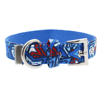 Hero Star Blue Dog Collar by Urban Pup