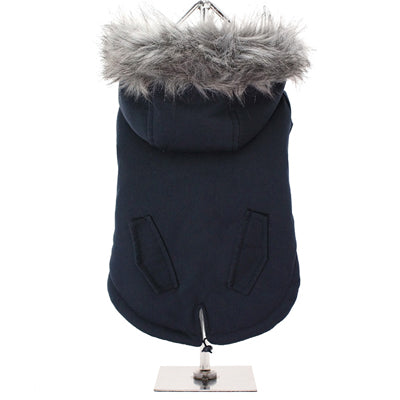 Urban Pup Small Dog Coat Ink Black Fishtail Parka