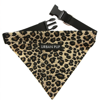Urban Pup Brown Leopard Bandana for Small Dogs