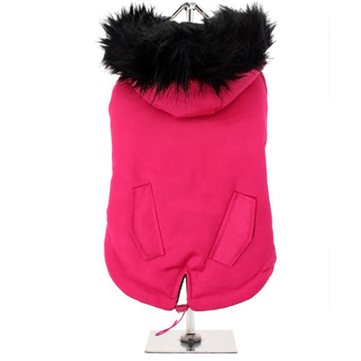 Urban Pup Small Dog Coat Pink Fishtail Parka