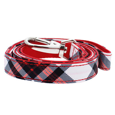 Red and White Plaid Lead by Urban Pup Chihuahua Clothes and Accessories at My Chi and Me