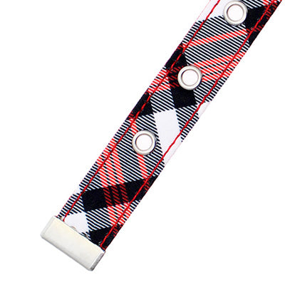 Red and White Plaid Collar by Urban Pup Chihuahua Clothes and Accessories at My Chi and Me