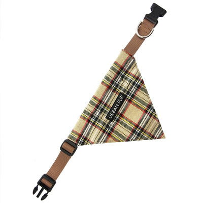 Urban Pup Brown Tartan Bandana for Small Dogs