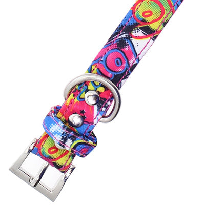 Graffiti Pink and Blue Collar by Urban Pup