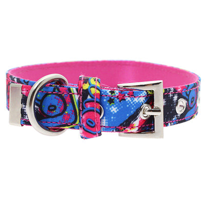 Graffiti Pink and Blue Collar by Urban Pup