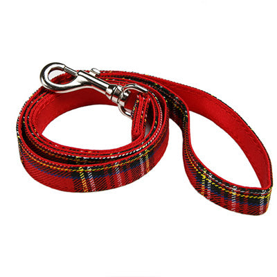Traditional Red Tartan Lead by Urban Pup Chihuahua Clothes and Accessories at My Chi and Me