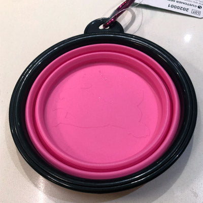 Clip and Go Travel Collapsible Water Bowl With Caribiner