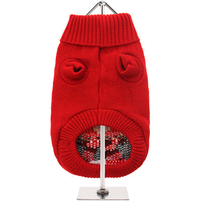 Urban Pup Chihuahua or Small Dog Prancer Christmas Jumper Red