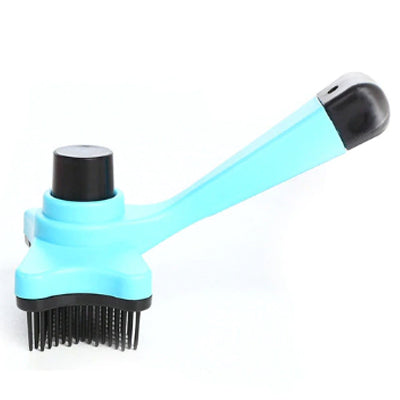 Chihuahua Grooming Brush with Hair Release Button Aqua Chihuahua Clothes and Accessories at My Chi and Me