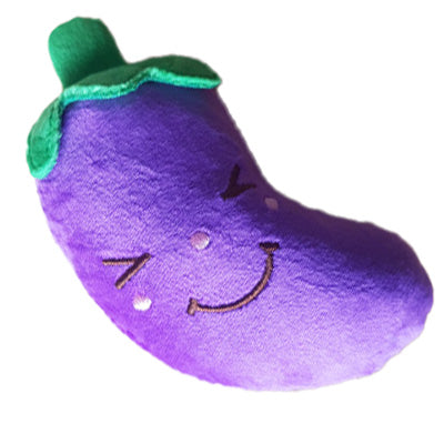 Aubergine Chihuahua or Small Dog PlushToy with Squeaker Purple