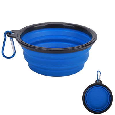Clip and Go Travel Collapsible Water Bowl With Caribiner