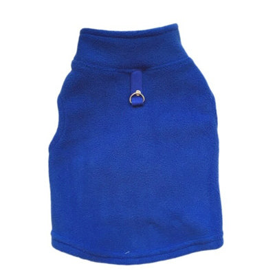 Chihuahua or Small Dog Fleece Jumper with D Rings For Leash Blue - My Chi and Me