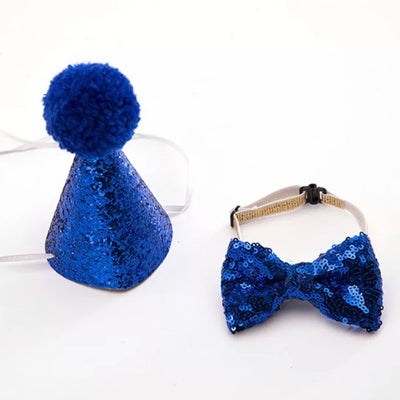 Party Hat & Bow Tie Set for Small Dogs 4 COLOURS Chihuahua Clothes and Accessories at My Chi and Me