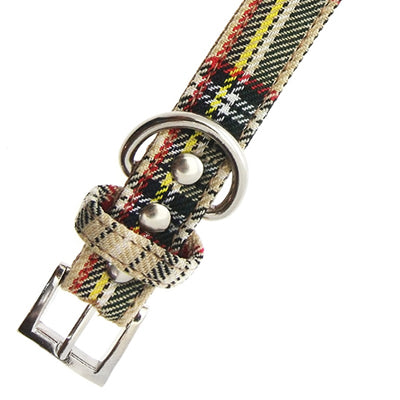 Brown Tartan Collar by Urban Pup Chihuahua Clothes and Accessories at My Chi and Me