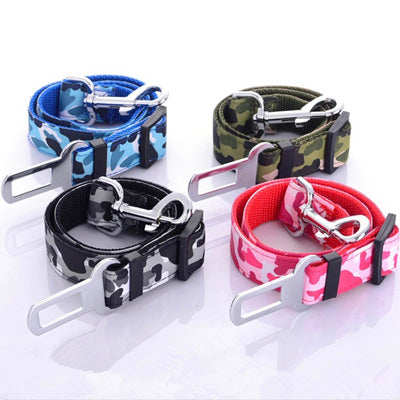 Premium Dog Seat Belt With Clip Pink Camouflage Chihuahua Clothes and Accessories at My Chi and Me