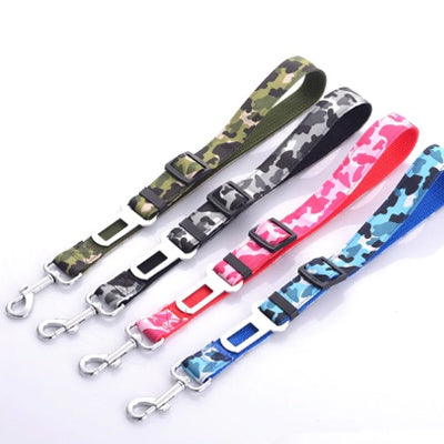 Premium Dog Seat Belt With Clip Pink Camouflage Chihuahua Clothes and Accessories at My Chi and Me