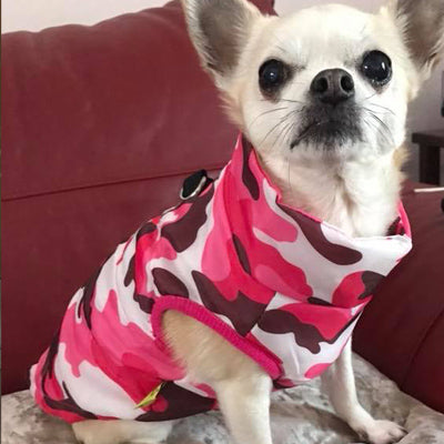 Chihuahua or Small Dog Coat Pink Camouflage Gilet - My Chi and Me