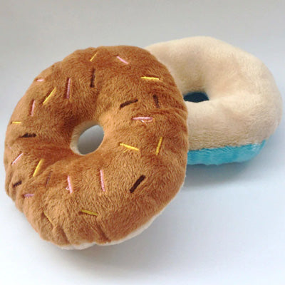 Chocolate Donut Chihuahua or Small Dog Plush Toy with Squeaker Chihuahua Clothes and Accessories at My Chi and Me