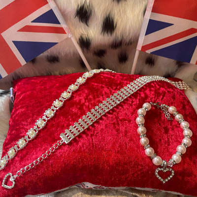 Chihuahua Dog Necklace Swarovski Clear Crystal Collar