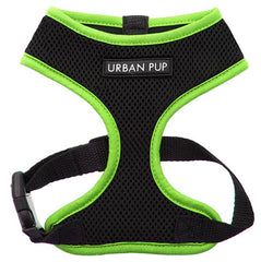 Active Mesh Black and Green Harness by Urban Pup Chihuahua Clothes and Accessories at My Chi and Me