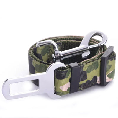Premium Dog Seat Belt With Clip Green Camouflage Chihuahua Clothes and Accessories at My Chi and Me