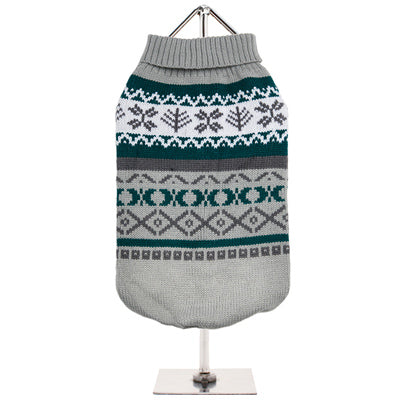Urban Pup Chihuahua or Small Dog Grey Fair Isle Vintage Jumper - My Chi and Me
