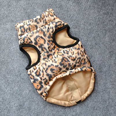 Premium Leopard Print Water Resistant Padded Gilet Style Coat Chihuahua or Small Dog - My Chi and Me