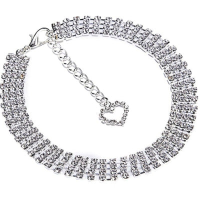 Chihuahua Super Bling Necklace Small Dog Swarovski Crystal Collar Chihuahua Clothes and Accessories at My Chi and Me