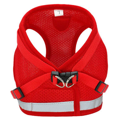 Small Dog Vest Harness and Lead Set Red Mesh Reflective - My Chi and Me