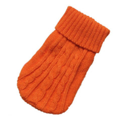 Small Dog Chihuahua Soft Orange Cable Knit Puppy Jumper 5 SIZES Chihuahua Clothes and Accessories at My Chi and Me