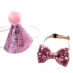 Party Hat & Bow Tie Set for Small Dogs 4 COLOURS Chihuahua Clothes and Accessories at My Chi and Me